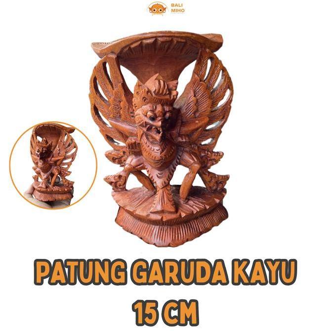 paling diminati] Patung Garuda 15 cm - Patung Garuda Kayu - Patung Garuda mini - Patung Burung Garud