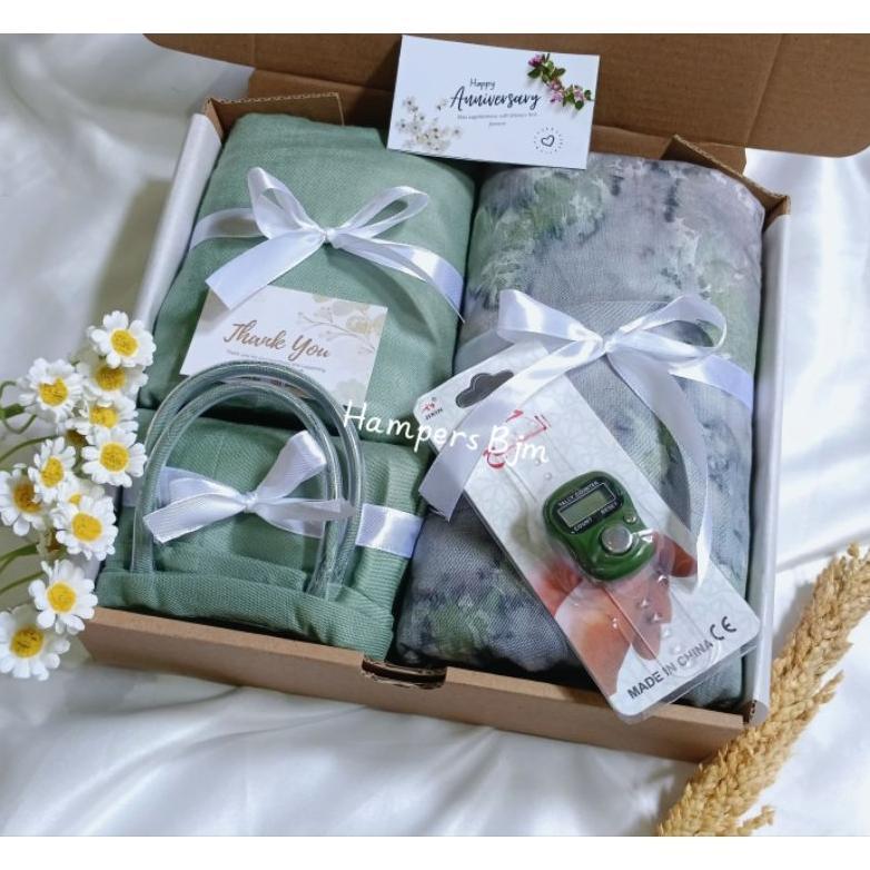 Premium Hampers Mukena Murah | Hampers Wedding Pernikahan Ultah | Gift Box Mukena Cantik