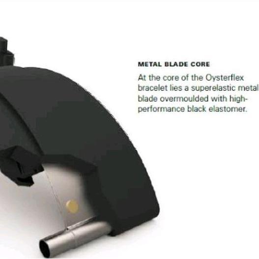 AKSESORIS OYSTERFLEX BLACK RUBBER STRAP FOR ROLEX 20mm