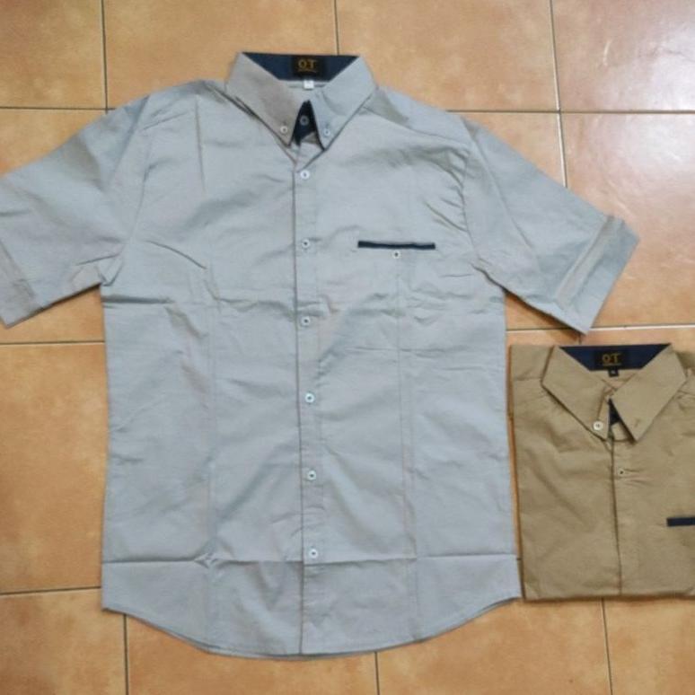 BPS Kemeja Pria pendek TOMMY tomy size XS S M L XL pdk polos formal casual gosend