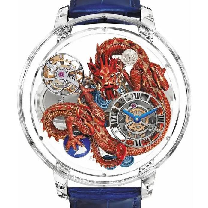 Ready Jam tangan Swiss Quartz JACOB & CO Dragon Astronomia Sapphire fullset