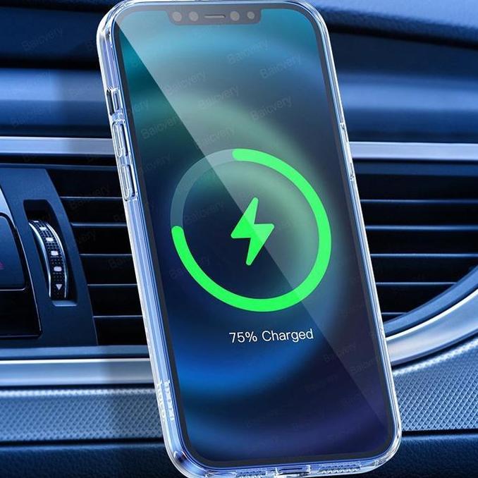 Ready Case  untuk Oppo reno zoom 10X MAGSAFE Wireless Anti CRACK Bumper Magnetic Transparan Clear So