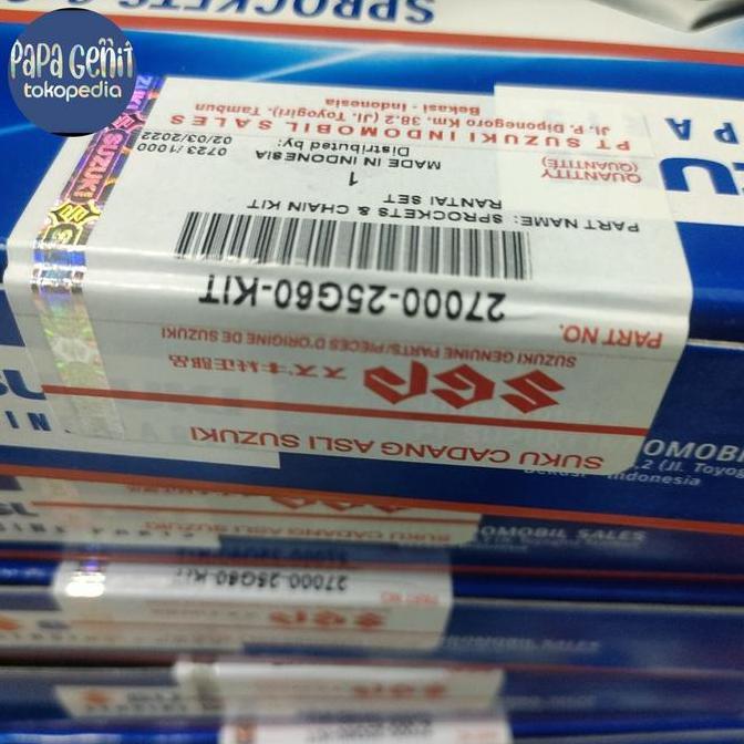 Ready gear set satria fu karbu barong pala gede fu 2010 ke bawah original 27000-25G60