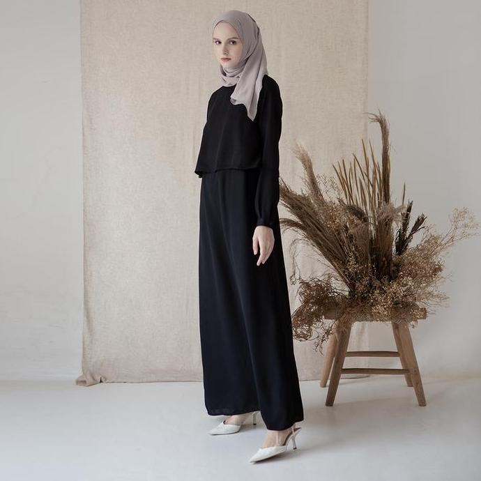 Sekarangaja- Askara By Aska Label - Gamis Wanita Panjang Dress Wanita Lengan Panjang Busui Friendly 