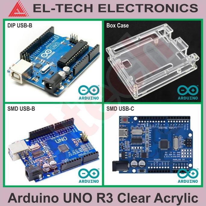 BEBAS ONGKIR - ARDUINO UNO R3 ATMEGA328 328 Module Clear Acrylic Akrilik Bening Case Box Kotak USB-B