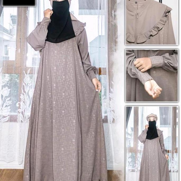 Viral  Abaya Delisa Forzaletta Embos Premium Binsal Butik Exclusive Basic Abaya Lembut Gamis Wanita 