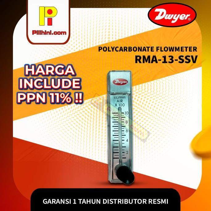 Dwyer RMA-13-SSV Rate-Master Polycarbonate Flowmeter