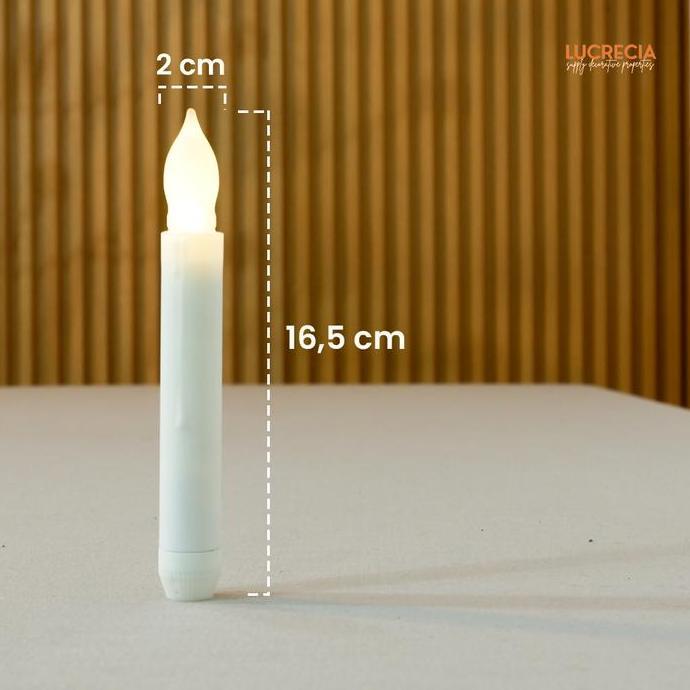Lilin elektrik Led Candle Satuan Dekorasi Lilin Palsu Pajangan Rumah Pesta Wedding Pernikahan LED-15