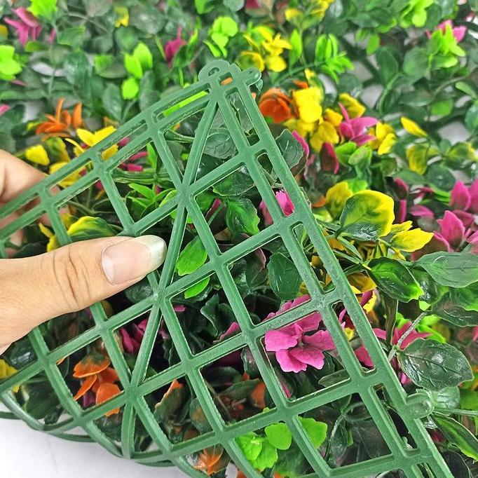 Tanaman Rumput Sintetis Artificial Dekorasi Dinding Ruangan Cafe Buatan Ornamen Plastik