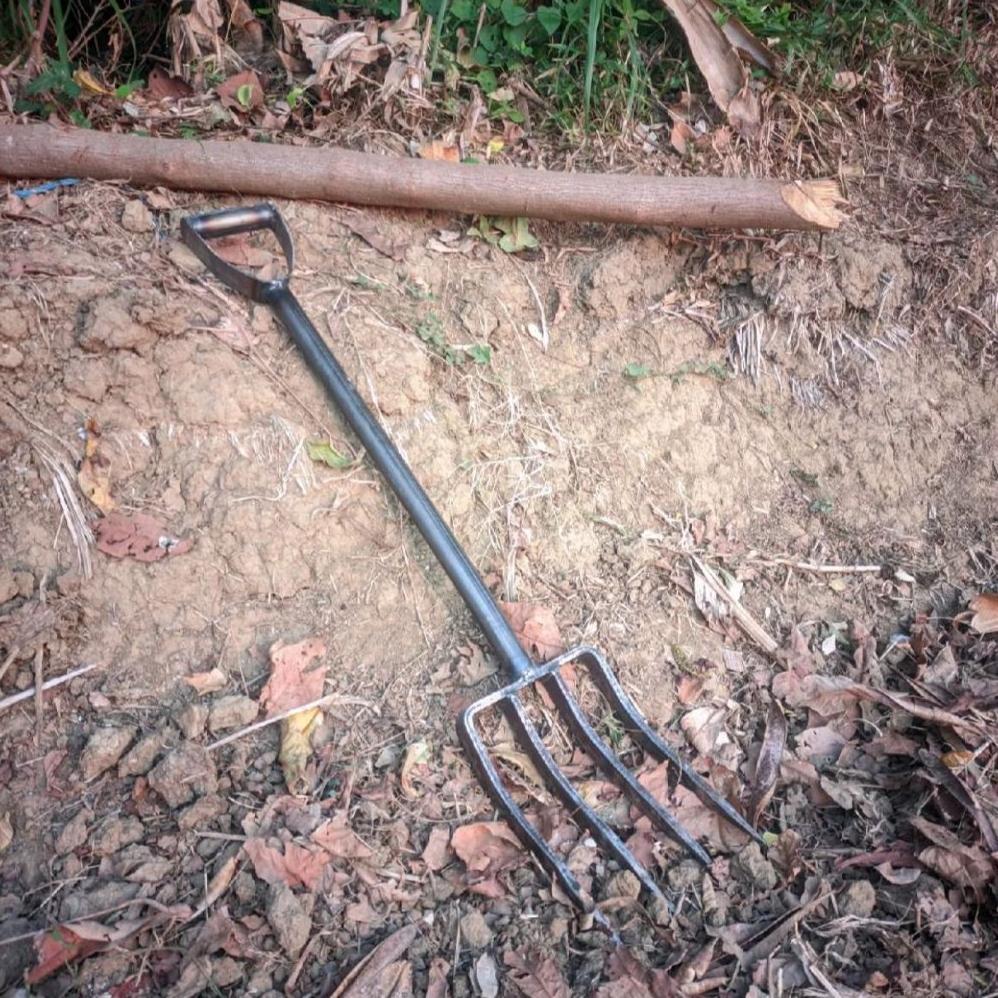 Garpu Tanah Injak Baja Asli Super Tebal Mata Empat - Garpu Tanah Kualitas Super Mantap Full Baja Bes