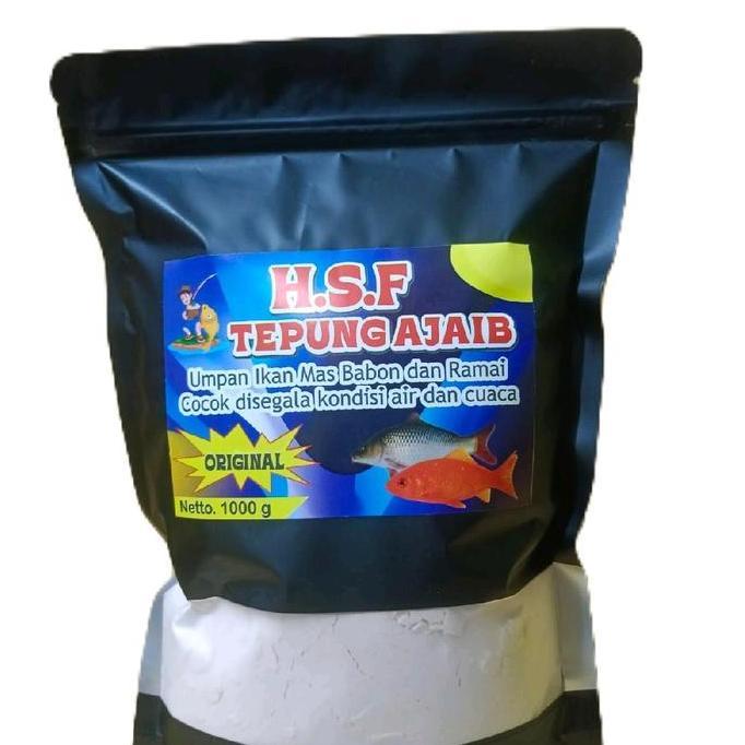 HSF. Tepung ajaib umpan ikan mas babon dan rame DIN