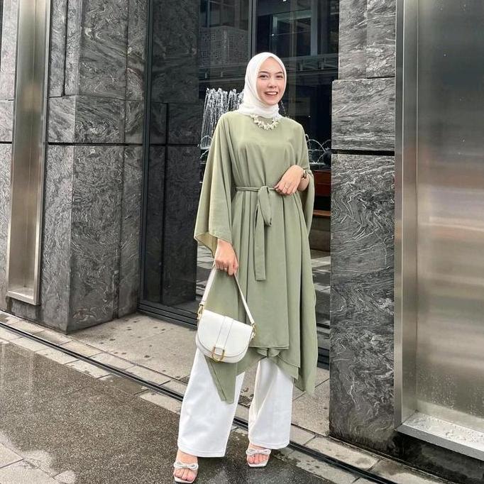 ZoraWear - Ayana Tunica Kaftan Atasan Wanita Muslim Gamis Panjang BS