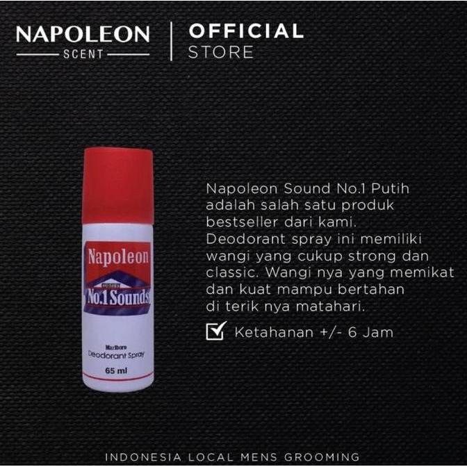 Skinwill- Parfum Deodoran Marlboro Napoleon (200Ml/100Ml/65Ml) - Hitam Dan Putih
