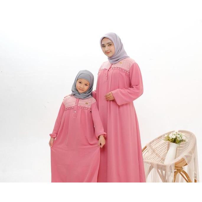 DRES BROKAT - GAMIS KOMBINASI - BISA COUPLE IBU & ANAK - BAJU KEKINIAN - COUPLE