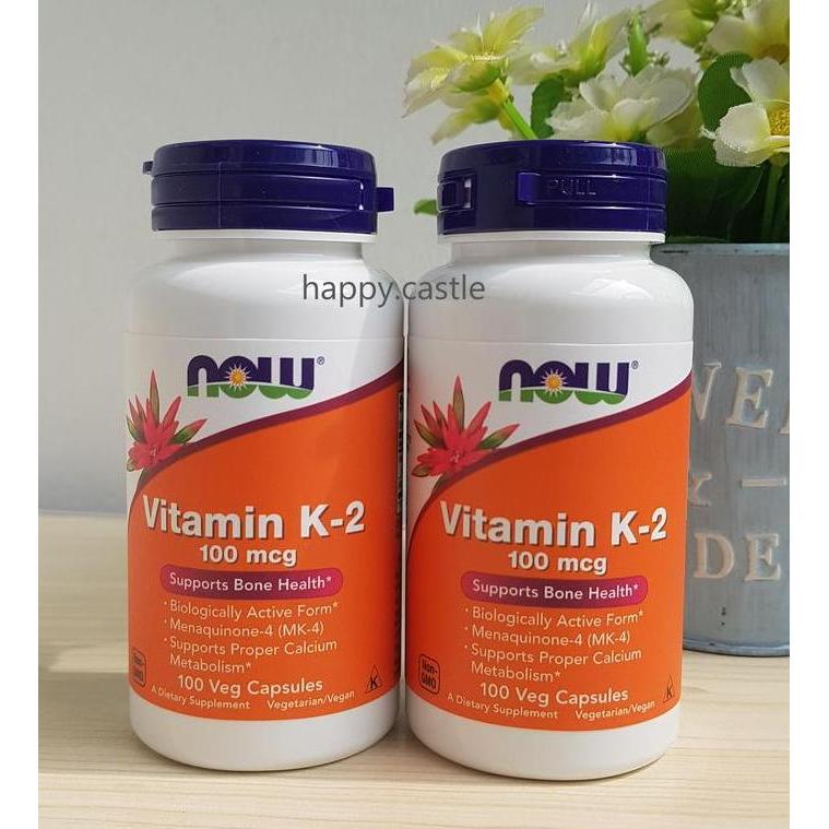 BEBAS ONGKIR - Now Vitamin K2 100 mcg 100 Veg Cap Now Foods Vitamin K-2