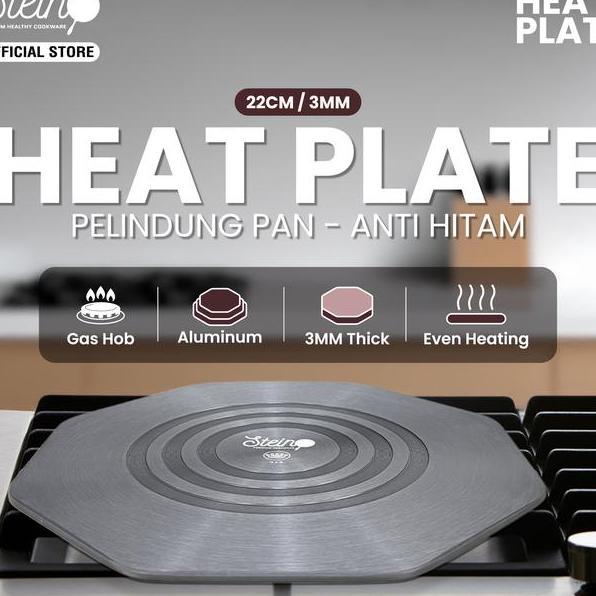 STEIN Heat Plate Plat Alas Tatakan Panci AntiGosongHitam pada Panci 22cm