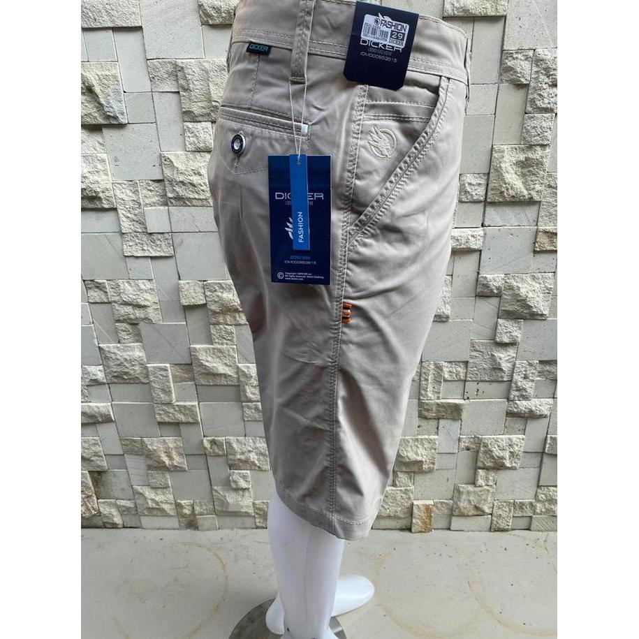 Terbaru Celana Pendek Pria Bahan Katun Tebal Halus Merk Dicker Kualitas Cardinal Santai Hitam Polos 