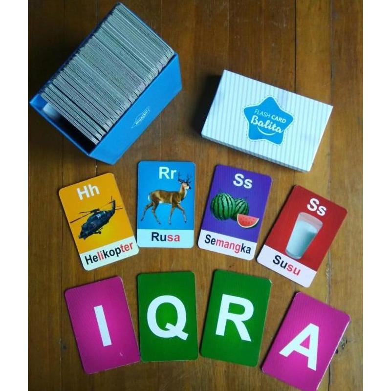 FLASH CARD BALITA, KARTU BELAJAR MEMBACA, KARTU BELAJAR HURUF