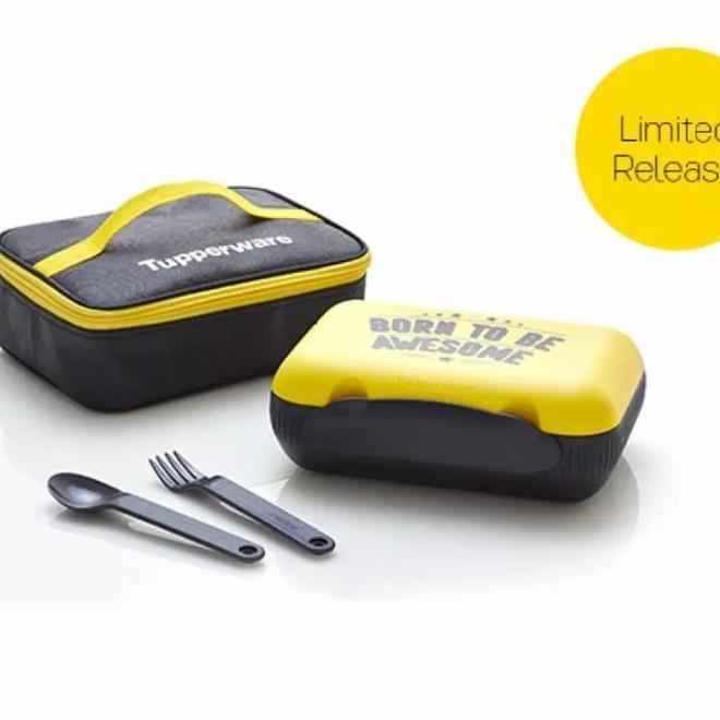 Tupperware Lunch Box Bento Set Dengan Gau Sendok Dan Tas Kitchenware Wadah Makan Siang Peralatan