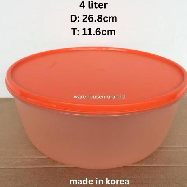 Baskom Tupperware Tutup Kedap Uk 4Liter
