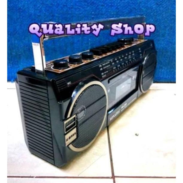 Allthebest- Mini Compo Jadul Sonatec PR 259 Kaset Pita Usb Sd Radio Fm/Am/Sw