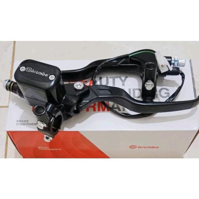 Promo Handle master rem brembo tabung kotak set kiri kanan drat dudukan spion universal semua motor 