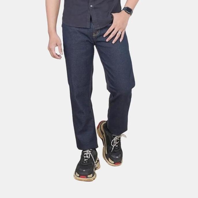 Promo Bulan Ini Celana Jeans Panjang Pria Lea 606 Standar Reguler Fit Size 28 - 38 Warna Biru Muda B