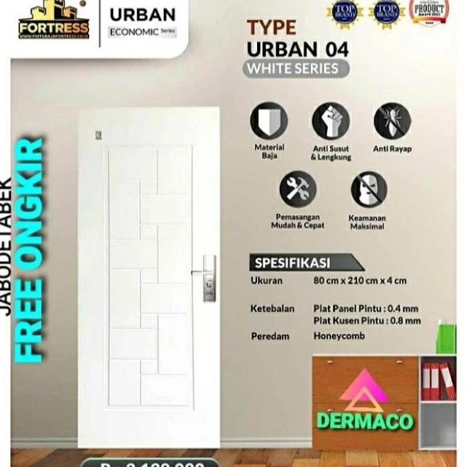 PINTU BAJA MOTIF KAYU / PINTU BAJA FORTRESS 80.04 / PINTU KAMAR murah