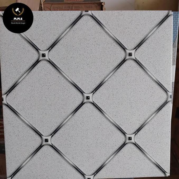 KERAMIK LANTAI 50x50 HEXAGON ABU HITAM PUTIH-KERAMIK LANTAI GARASI murah