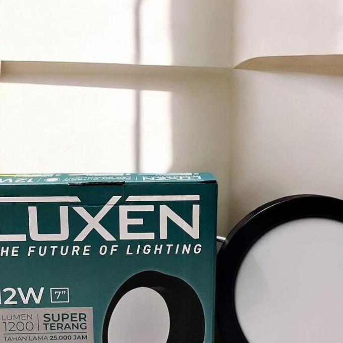Ready stock Luxen lampu downlight led galaxy outbow bulat body hitam