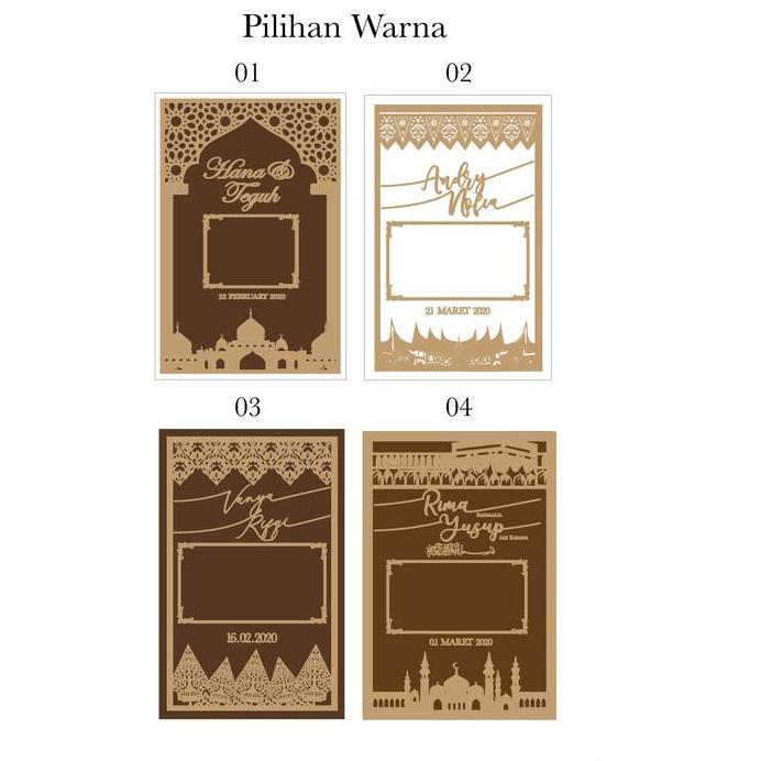 Ready FRAME MAHAR RUSTIC 40X60 / BINGKAI MAHAR KAYU / FRAME MAHAR PERNIKAHAN