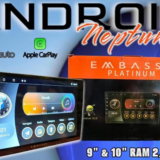 ZOVALA HEAD UNIT DOUBLEDIN ANDROID EMBASSY 9 INCH APPLE CARPLAY ANDROID AUTO