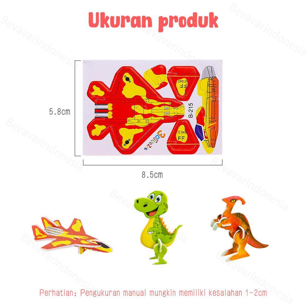 Terbaru Bevavar 3D Puzzle Mainan Edukasi Anak Jigsaw Puzzle Hewan Dino