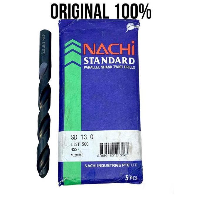 Drill bor 13mm HSS Original Nachi Japan baru..Bor drill 13 mm