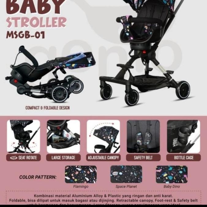 Baby stroller Dorongan Anak Genio New bisa di Lipat Ready