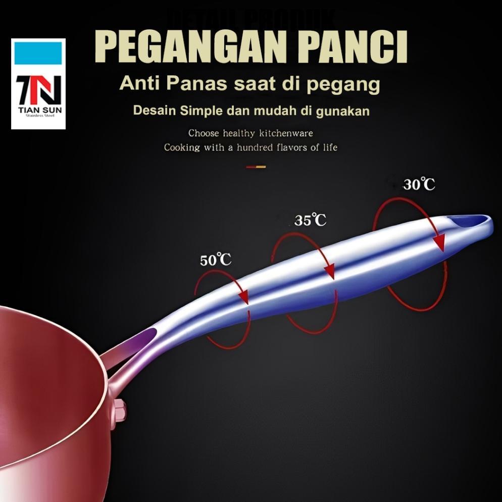 HOT DEALS Tian Sun Panci frypan 18cm/20cm/22 stainless SUS304 Panci Susu/Panci Masak Indomie/Japanes