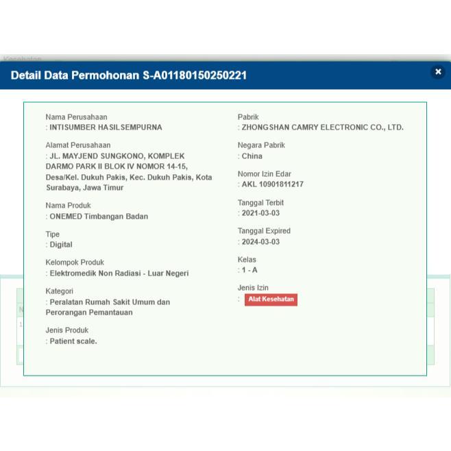 HOT PRODUCT Timbangan Badan Digital Onemed EB 9362 - Timbangan Badan Digital Akurat