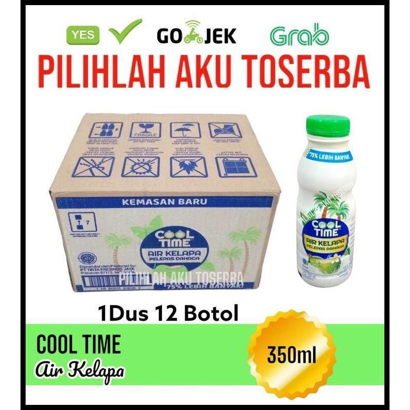 Best Quality Cool Time Coconut Water Air Kelapa 350 Ml - ( 1 Dus Isi 12 Btl )