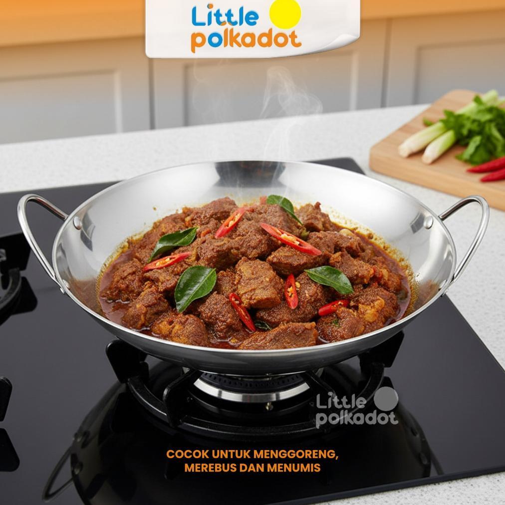 Discount Littlepolkadot Wajan Mini Stainless Anti lengketWajan Stainless Tebal Kuali Premium Dengan 