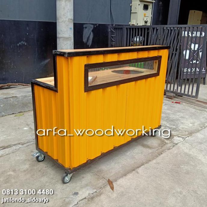 Terlaris Rombong Booth Gerobak Makanan Semi Kontainer Nota Kwitansi