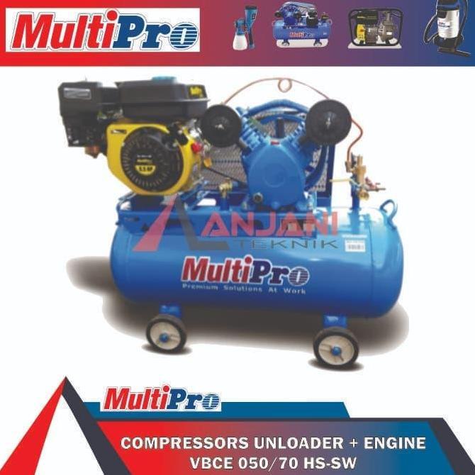 Terlaris Multipro Vbce 050/70 Hs-Sw Mesin Kompresor Angin Bensin 1/2 Hp Compressor Engine 1/2Hp Vbce