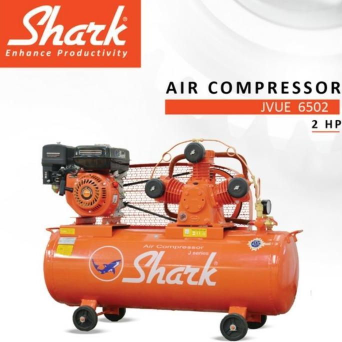 Terlaris Kompresor 2 Hp Tangki 100 Liter Unloading + Engine Compressor Shark