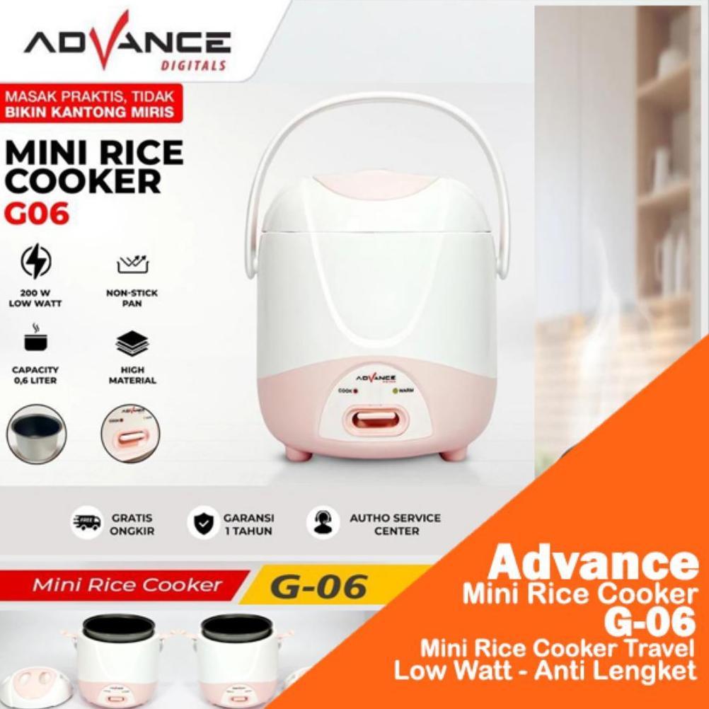 TERBARU Advance Digitals Mini Rice Coocker G06 Rice Coocker Kecil Anak Kosan Low Watt Penanak Nasi M