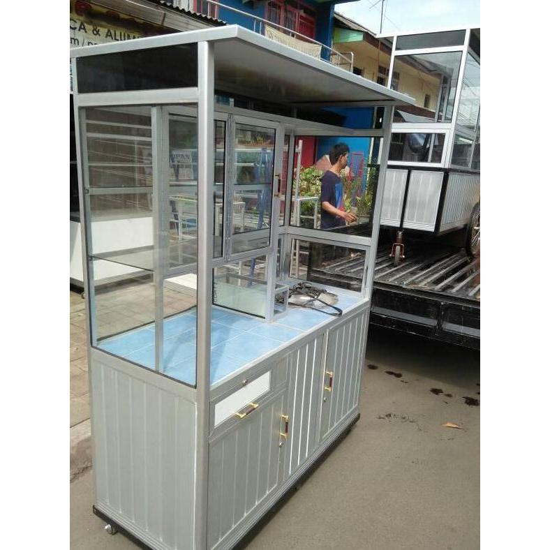 Terlaris Gerobak Bakso, Gerobak Mie, Gerobak Alumunium, Etalase, Alexindo, Ykk