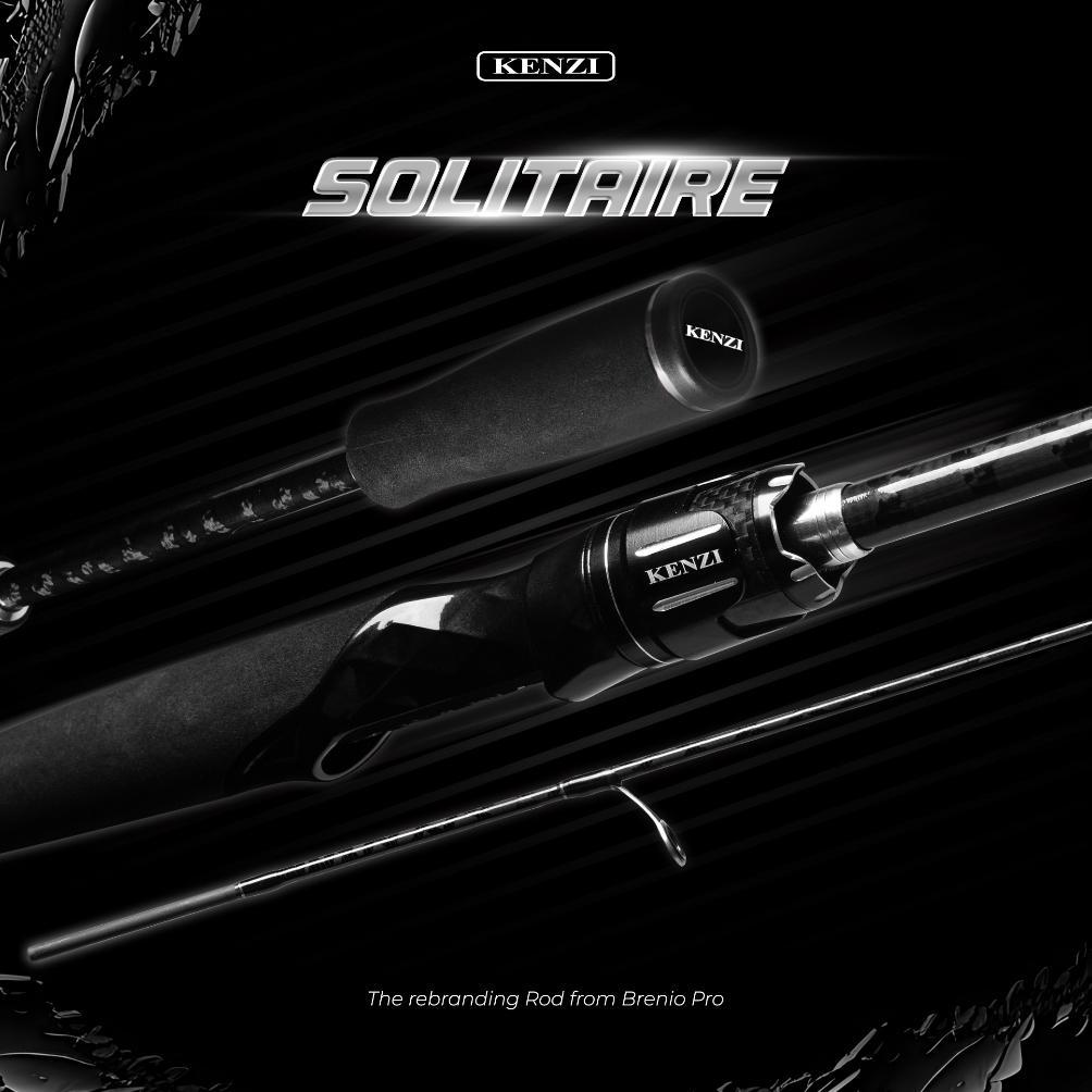 JORAN KENZI SOLITAIRE 702 Spinning 210cm Casting Rod X-Wrap Solid Carbon Fuji Guides 4-12lbs 6-15lbs