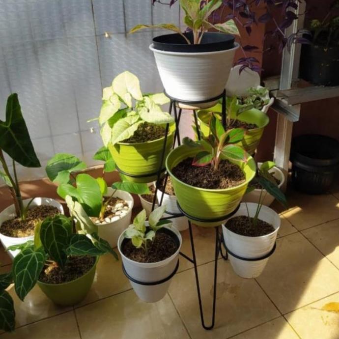 Promo Rak bunga berdiri susun 7 pot Diskon