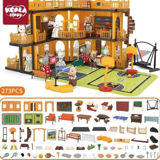 TERBARU koala diary town house school Mainan Rumah Anak Mainan Edukasi Anak set mainan rumah2an pret