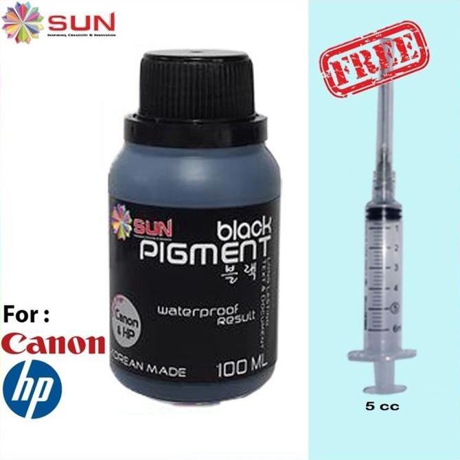 Tinta Pigment Printer Canon / Hp - Sun Black Pigment Ink 100 Ml Hitam