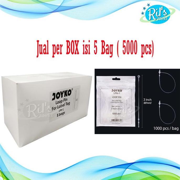 Ready stock JOYKO LOOP PIN 3 INCH JOYKO / LOOP LOCK PIN / TALI HANGTAG 5.000 PCS / HANGTAG BAJU / KA