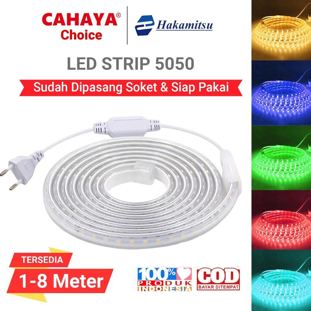 HOT PRODUCT CAHAYA - LAMPU LED STRIP 5050 SMD METERAN LAMPU HIAS / PAKET LAMPU LED STRIP LENGKAP TIN